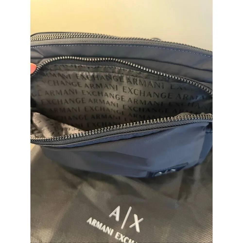 A|X Armani Exchange Blue Edition Messenger Crossbody Bag